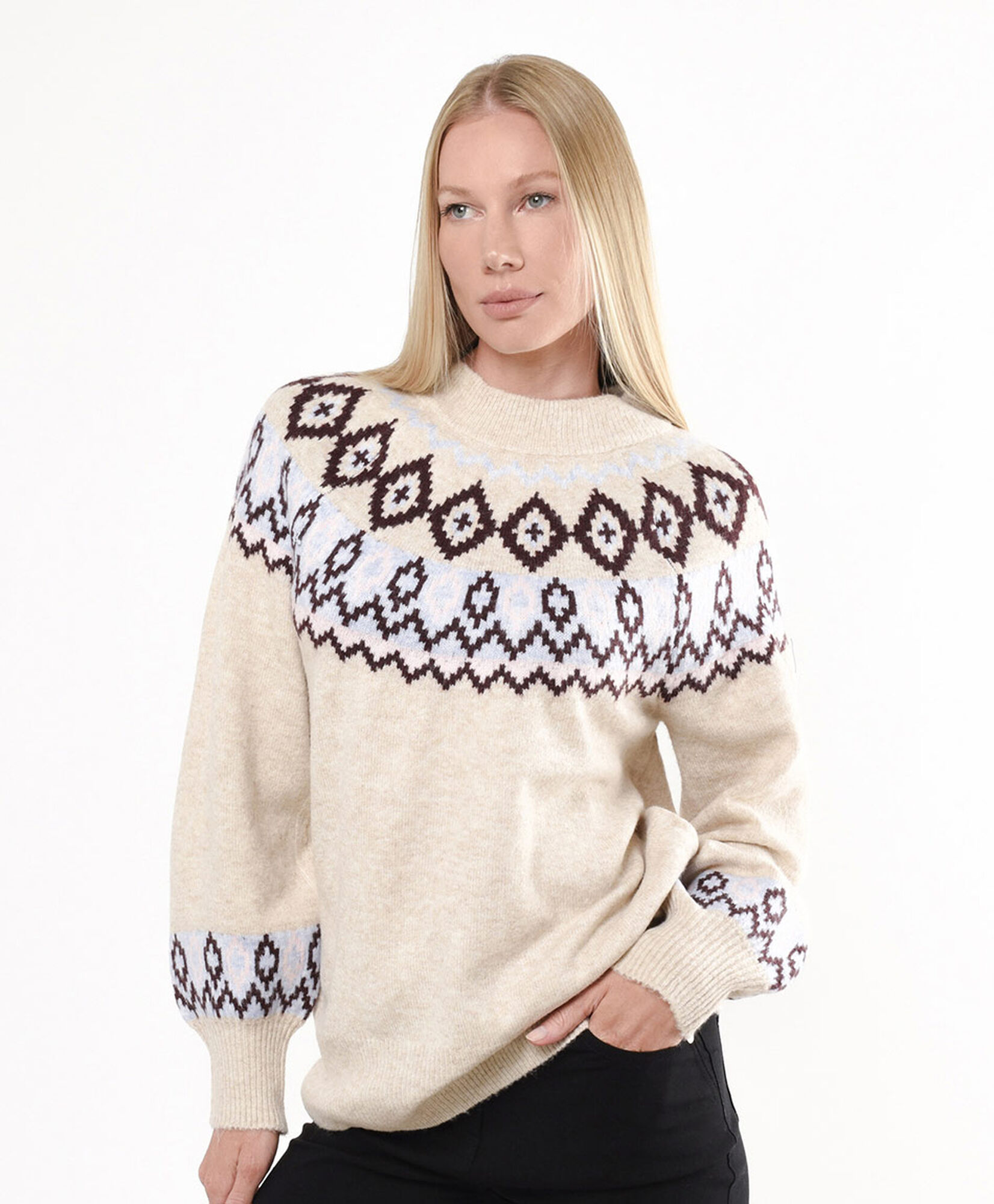 Sweater mujer nórdico beige Sweater mujer nórdico beige