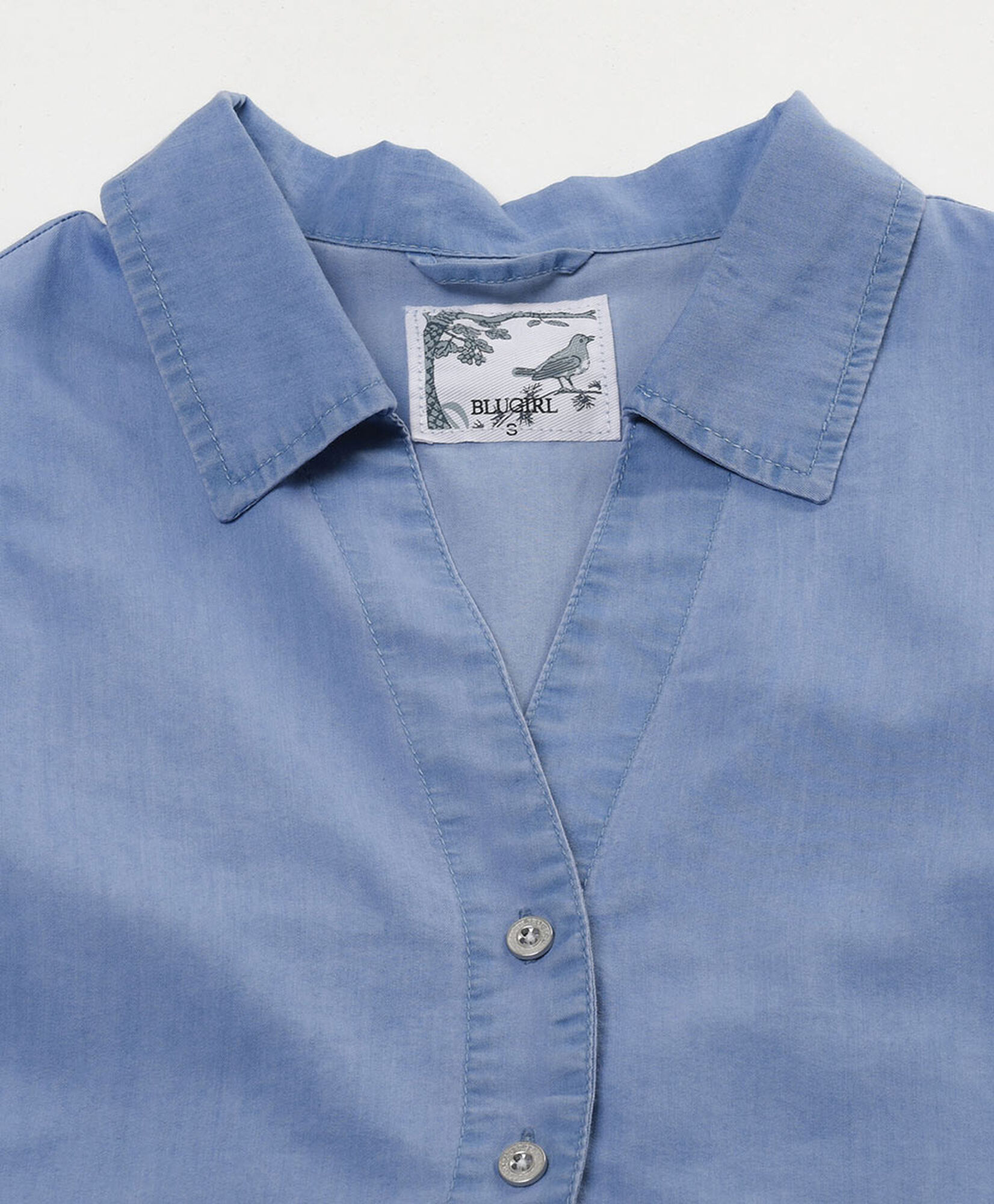 Blusa mujer doble botón tencel Blusa mujer doble botón tencel