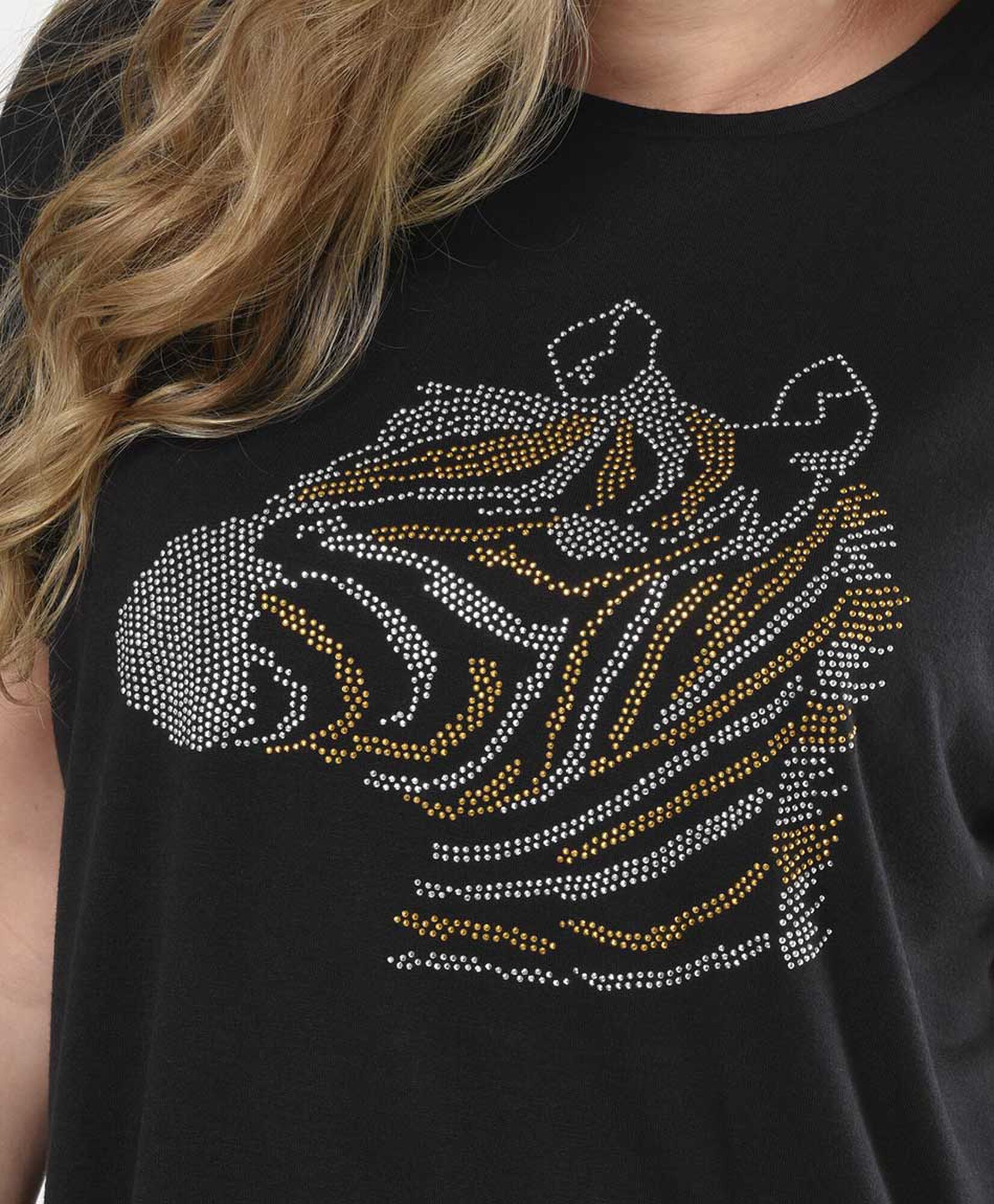 Polera mujer estampado cebra brillante Polera mujer estampado cebra brillante