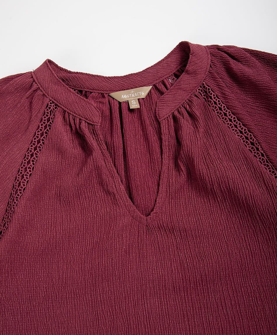 Polera mujer mao encajes