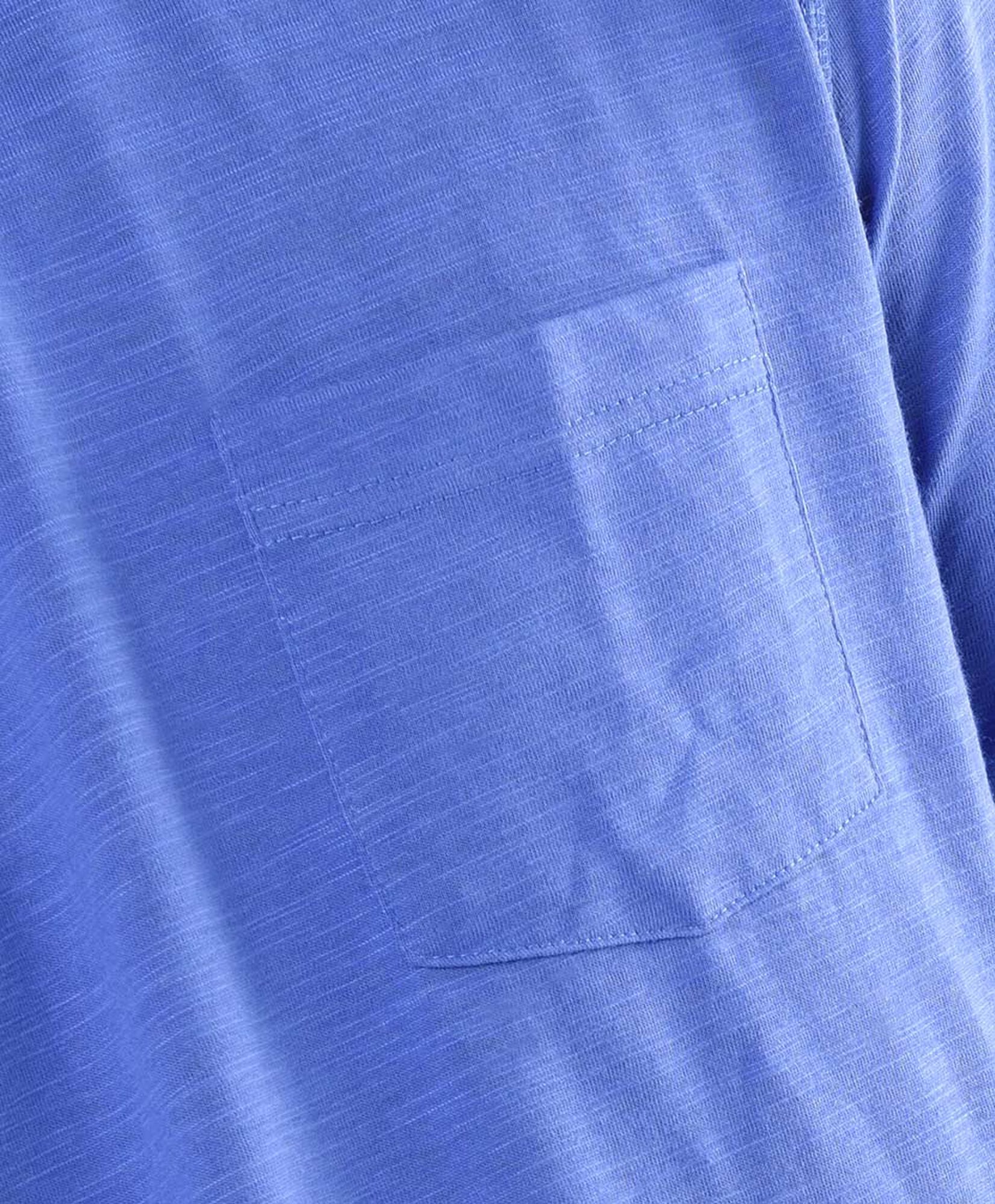 Polera hombre jaspeada bolsillo azul Polera hombre jaspeada bolsillo azul