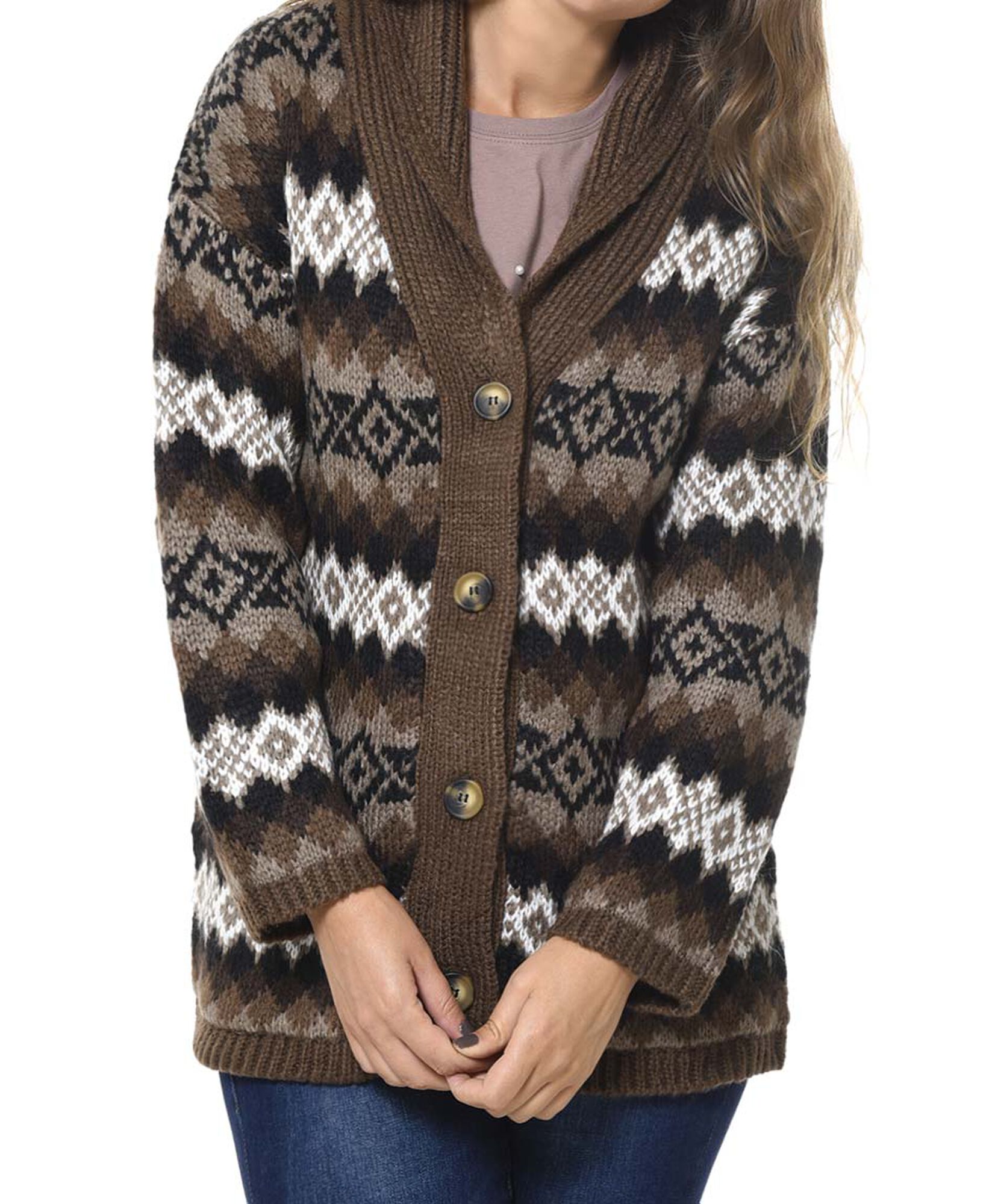 Cardigan jackard camel Cardigan jackard camel