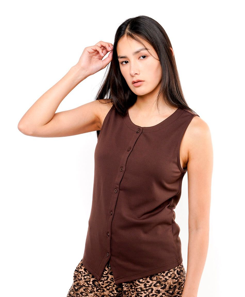 Blusa mujer jersey botones