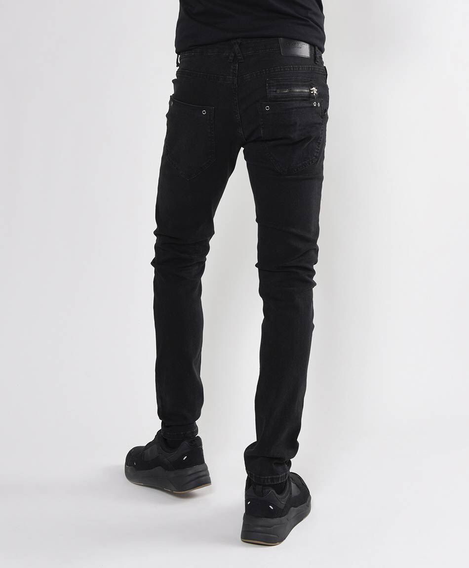 Jeans hombre cierre z&iacute;per skinny fit