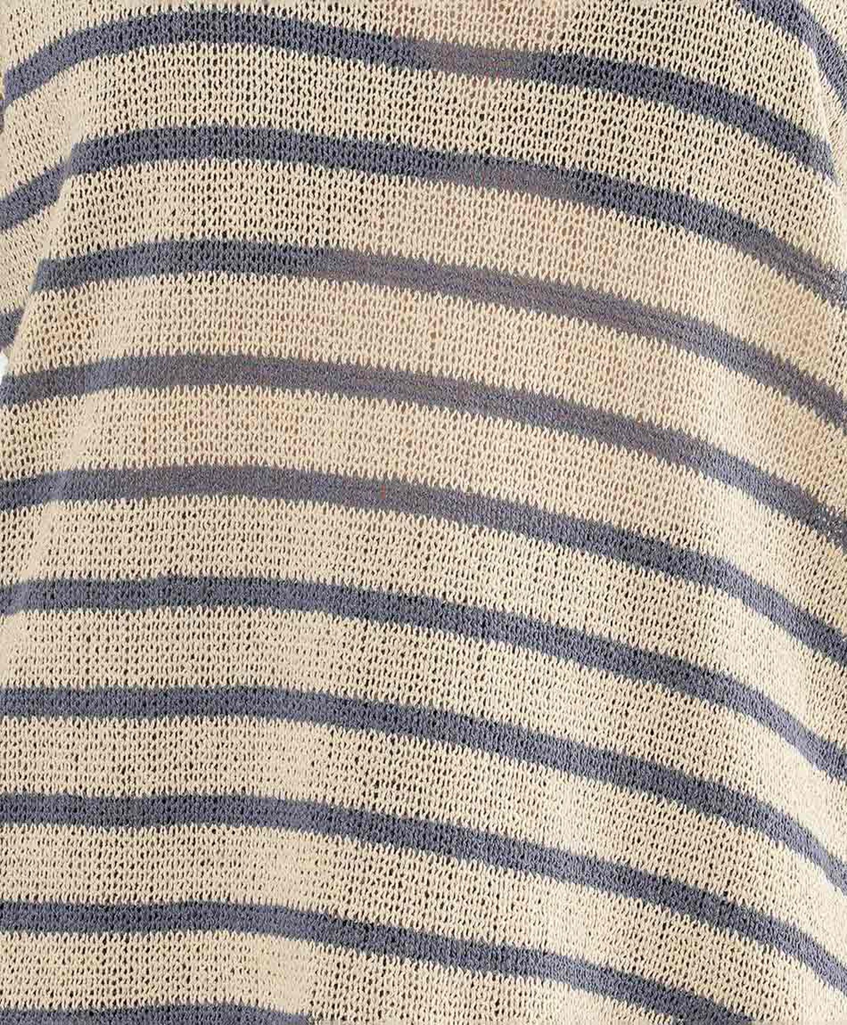 Polera mujer líneas azules tejida Polera mujer líneas azules tejida