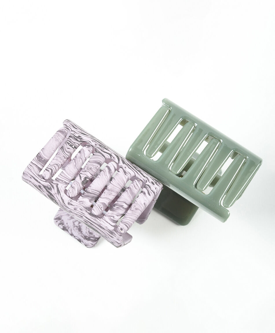 Pack 2 trabas mujer cuadradas