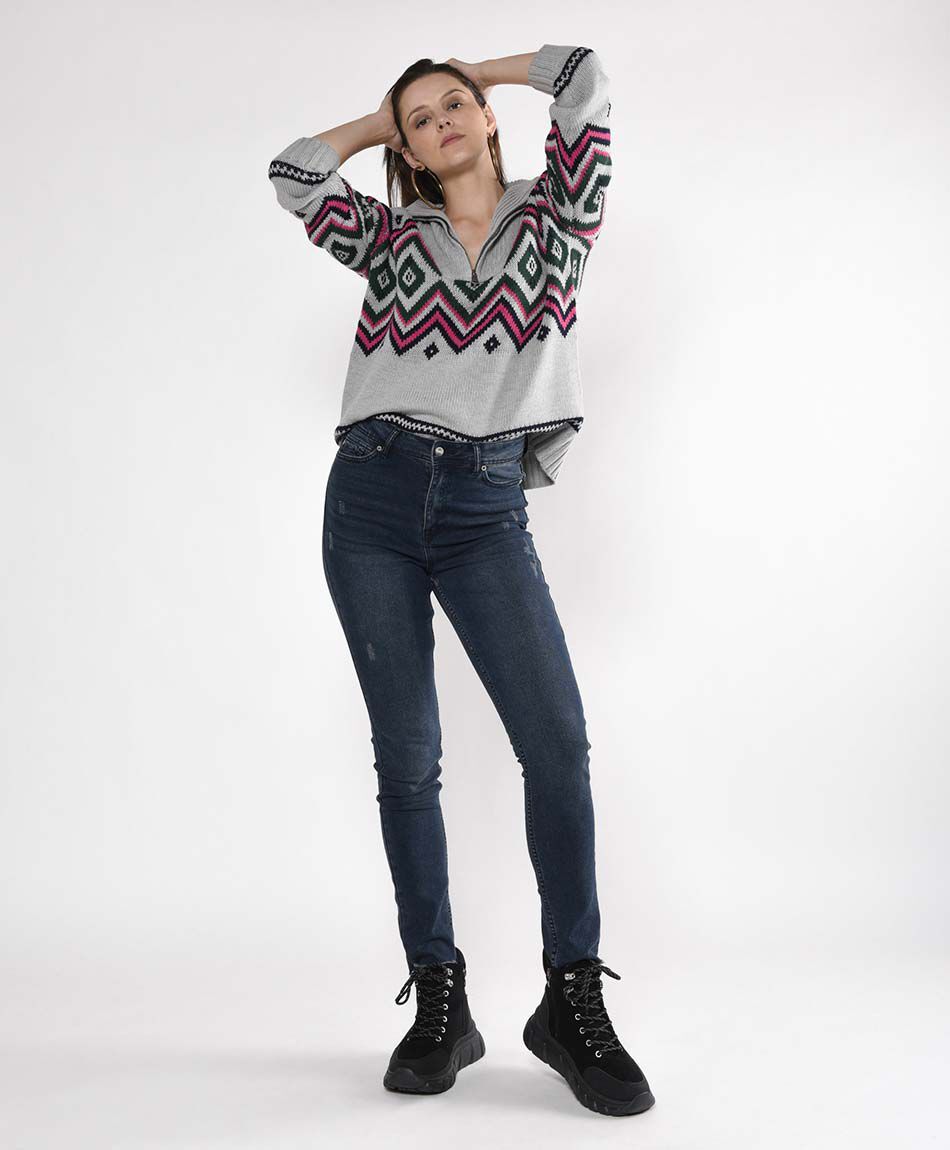 Jeans mujer desgastes skinny fit