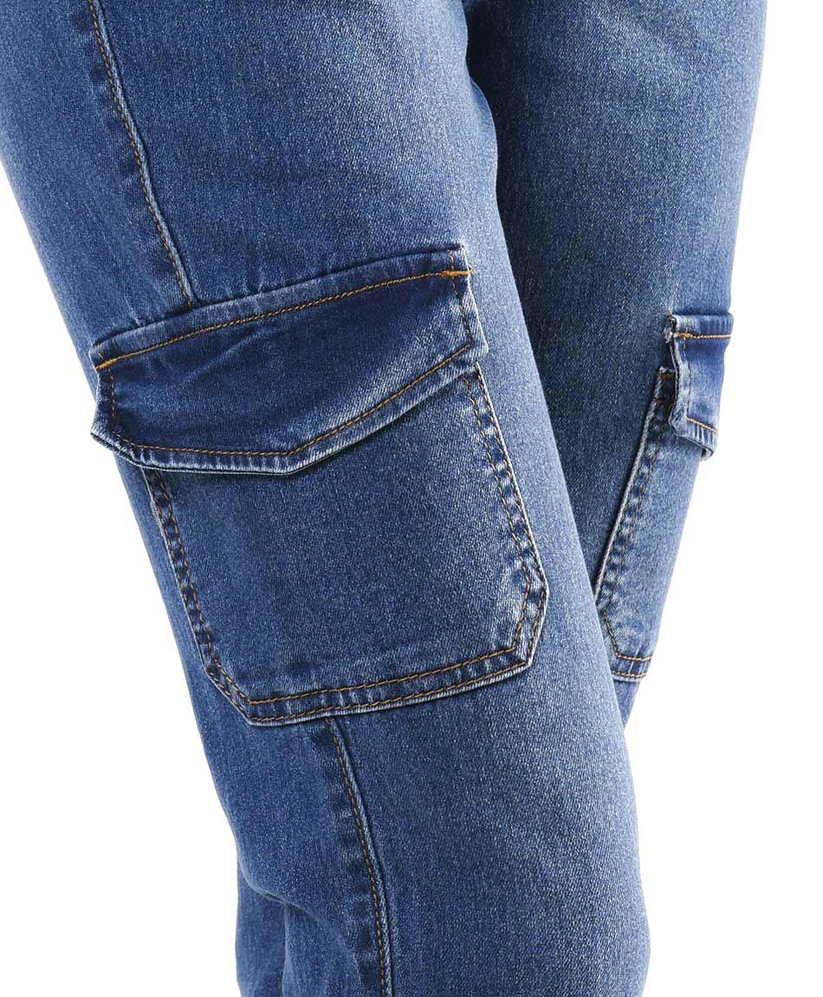 Jeans mujer pretina ancha cargo Jeans mujer pretina ancha cargo