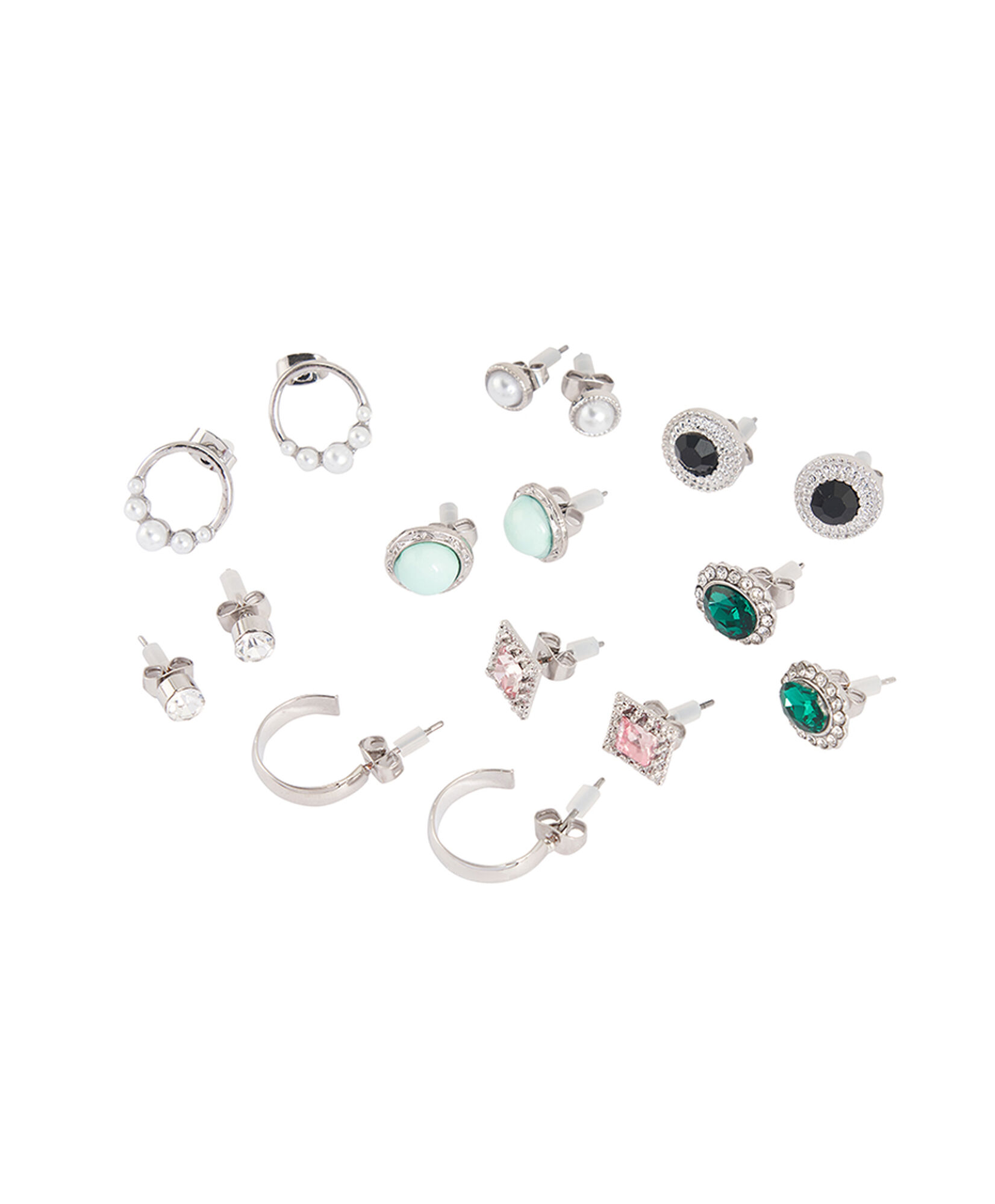 Set 8 aros mujer piedras Set 8 aros mujer piedras