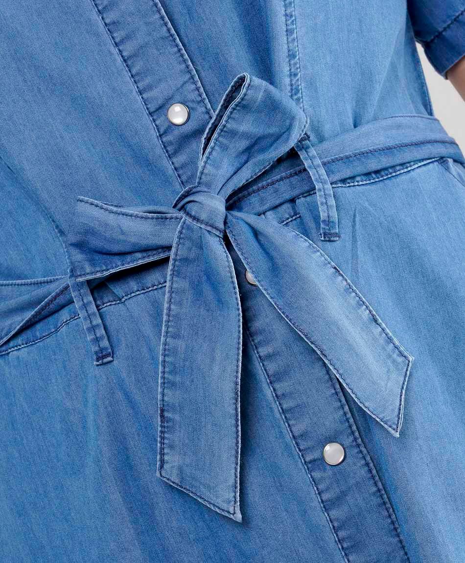 Vestido mujer denim camisero