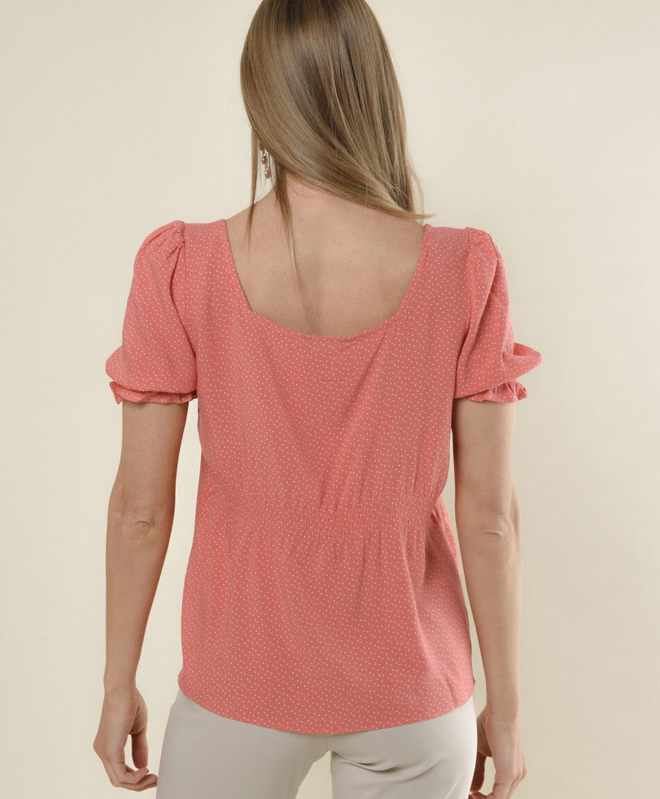 Blusa mujer puntos lazo