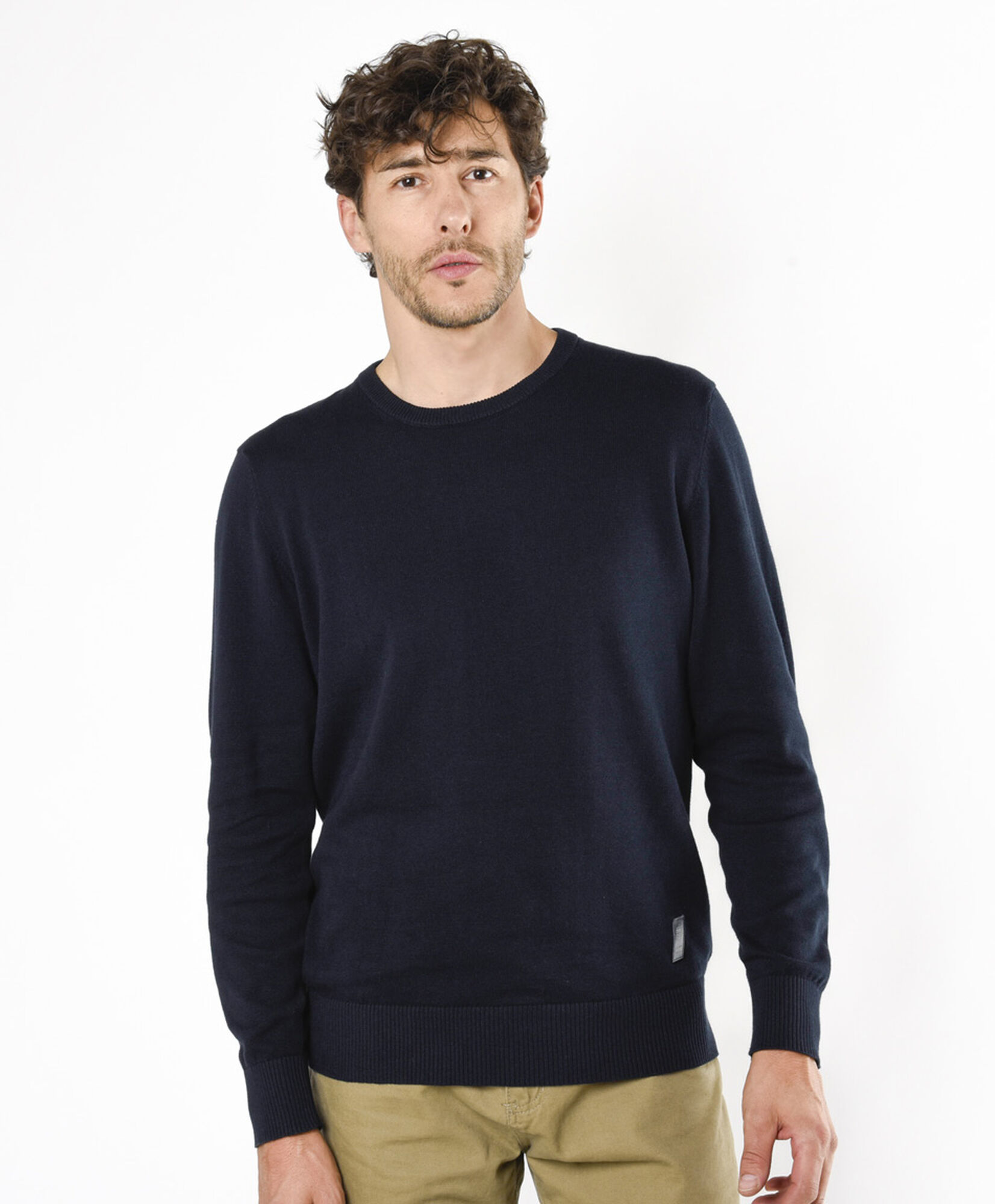 Sweater hombre liso básico azul Sweater hombre liso básico azul