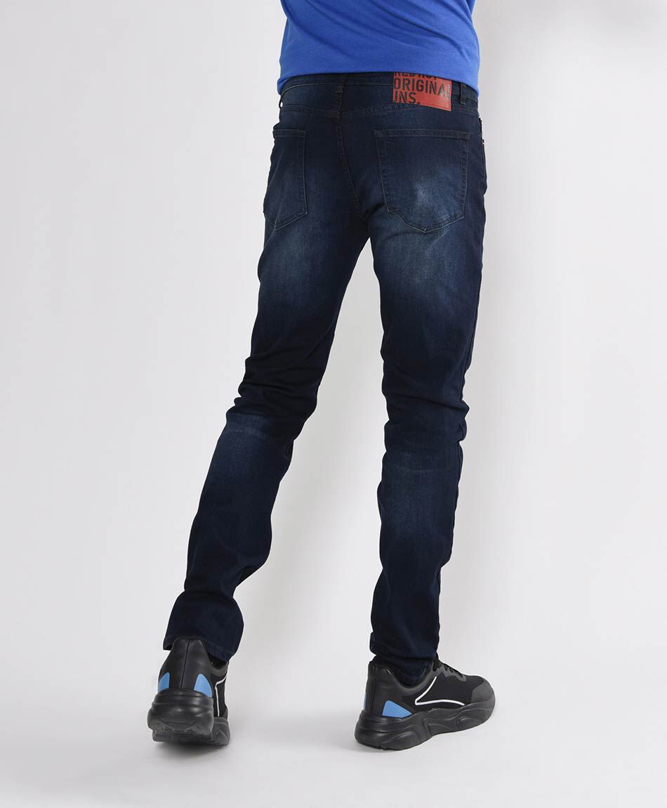 Jeans hombre desgastado skinny fit