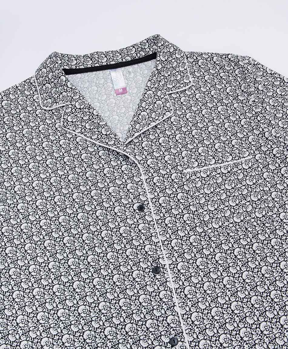 Pijama mujer camisero floreado fantas&iacute;a