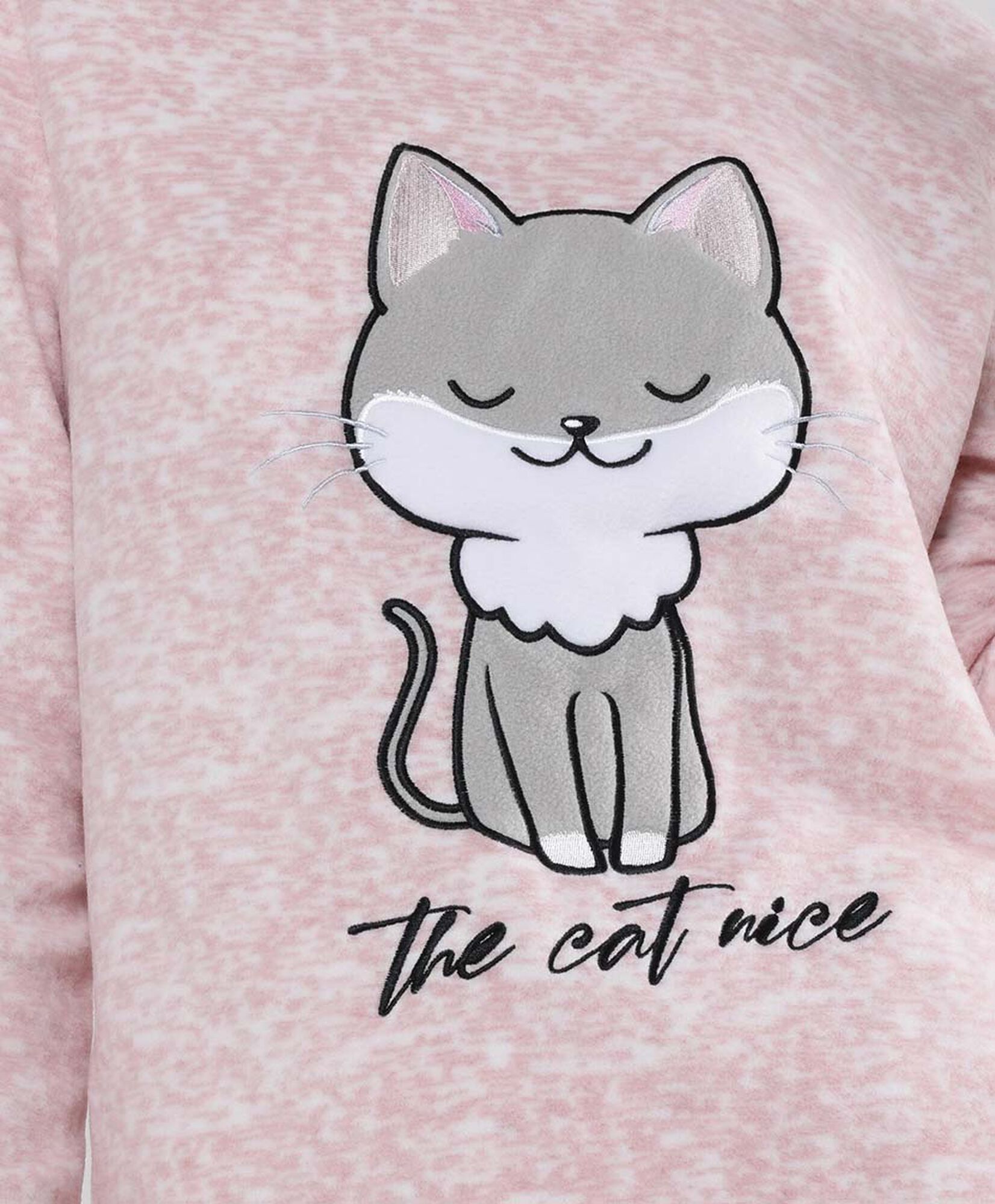 Pijama mujer polar gato rosa Pijama mujer polar gato rosa