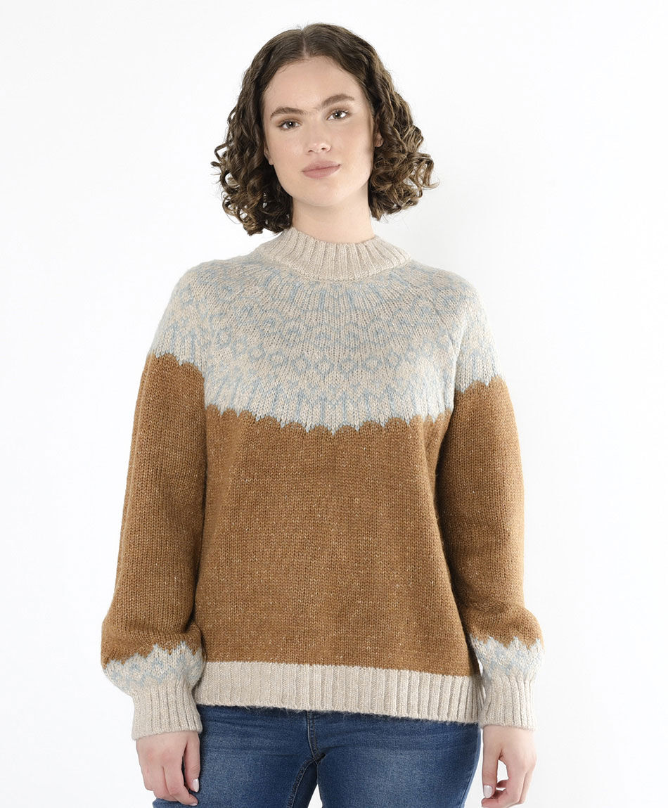 Sweater mujer nordic bicolor