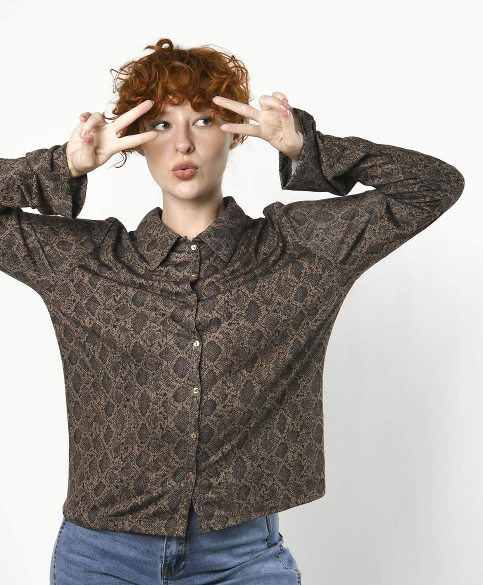 Blusa mujer print ajustada Blusa mujer print ajustada