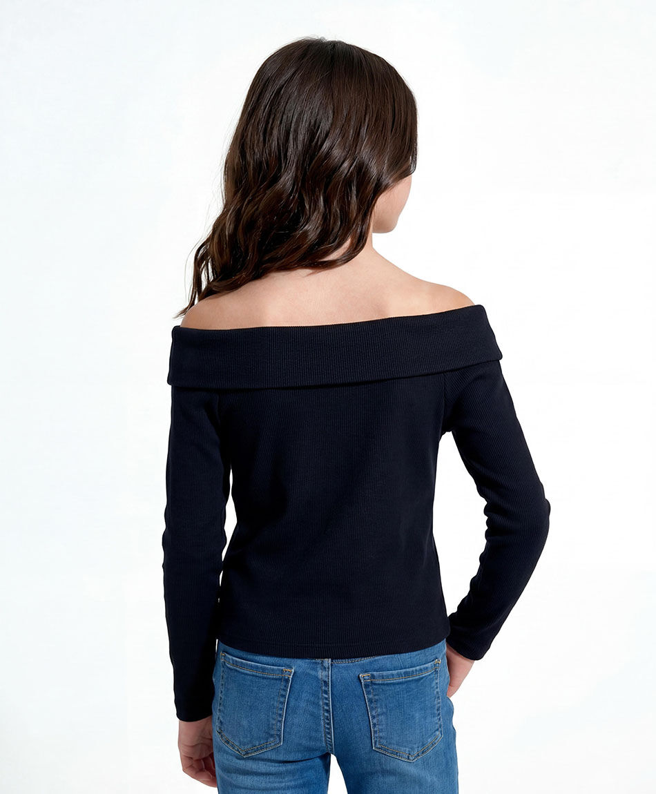 Polera ni&ntilde;a sin hombros