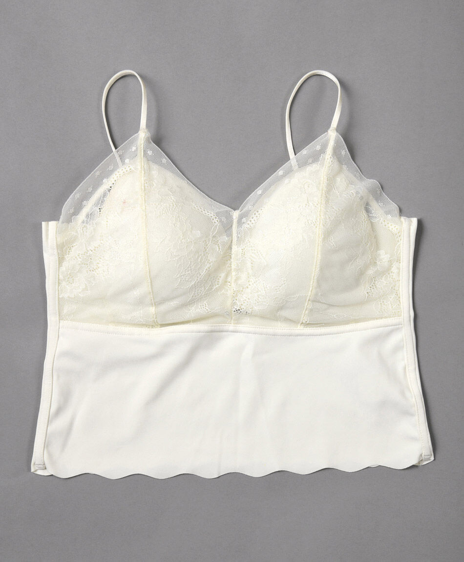 Bralette mujer encajes pretina larga