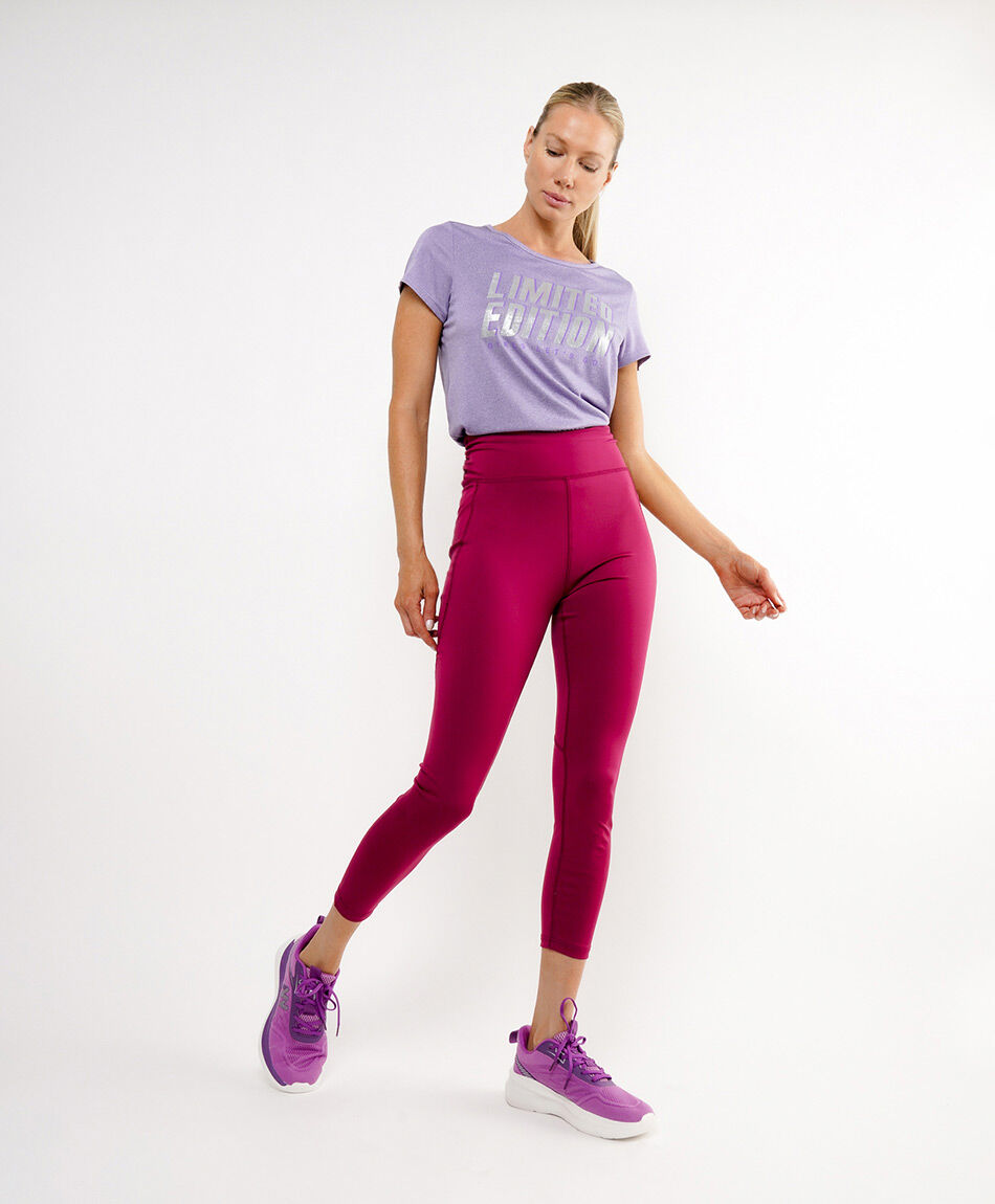 Calza deportiva mujer lisa con bolsillos