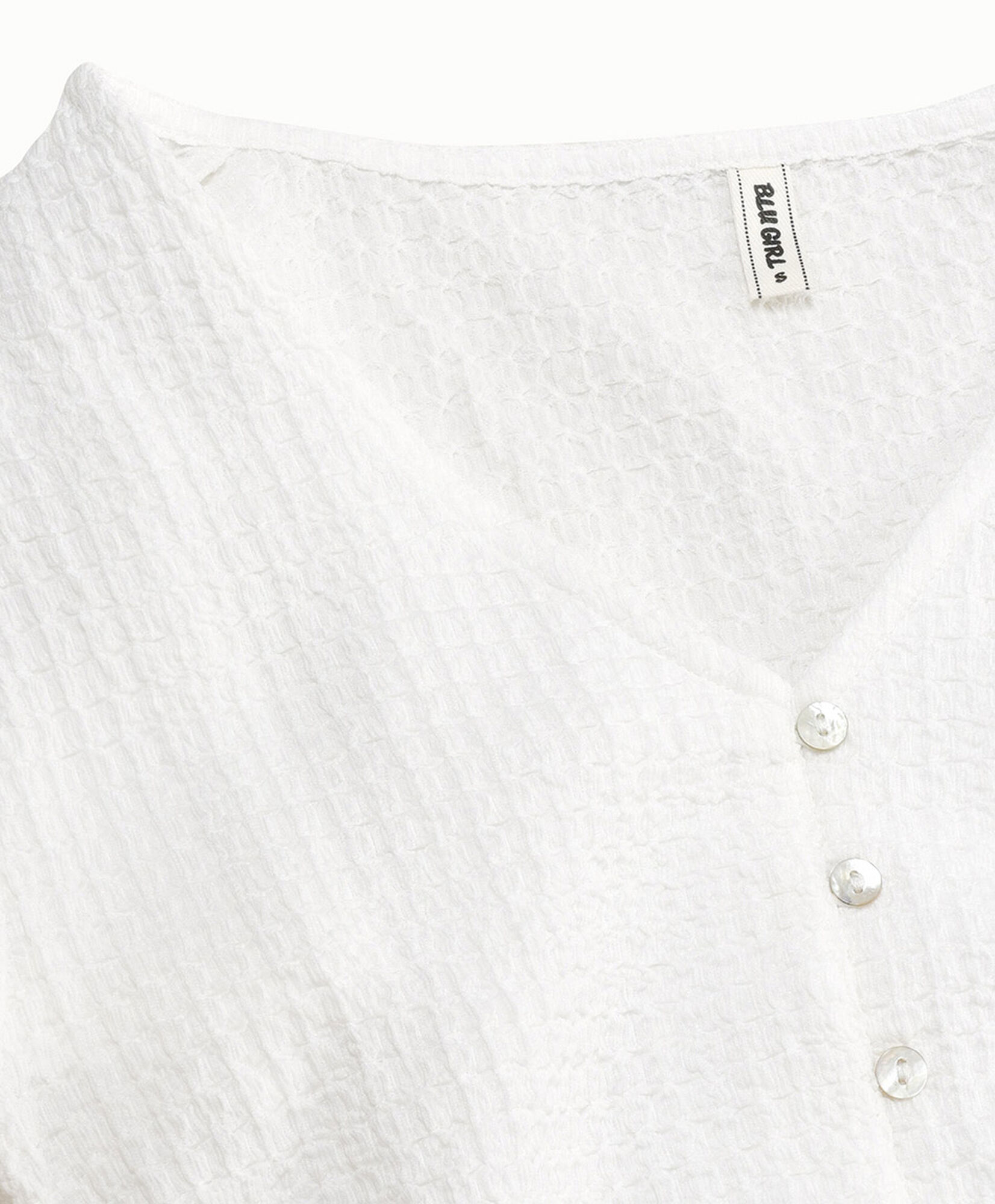 Blusa mujer textura blanca Blusa mujer textura blanca