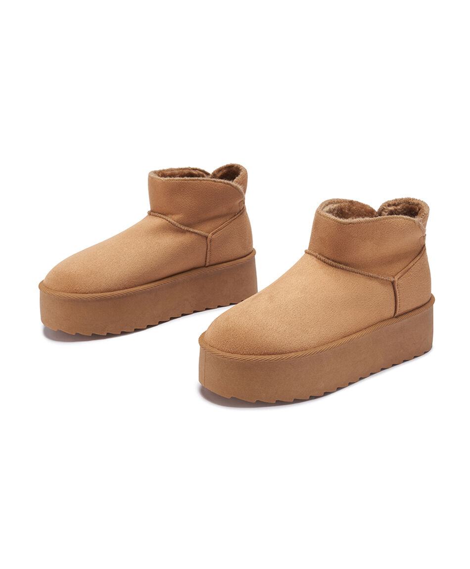 Bota mujer comfy corta plataforma pantubota