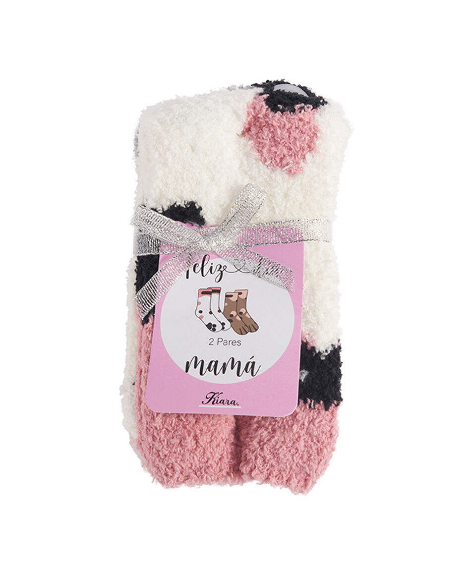 Pack 2 calcetines mujer invierno patitas