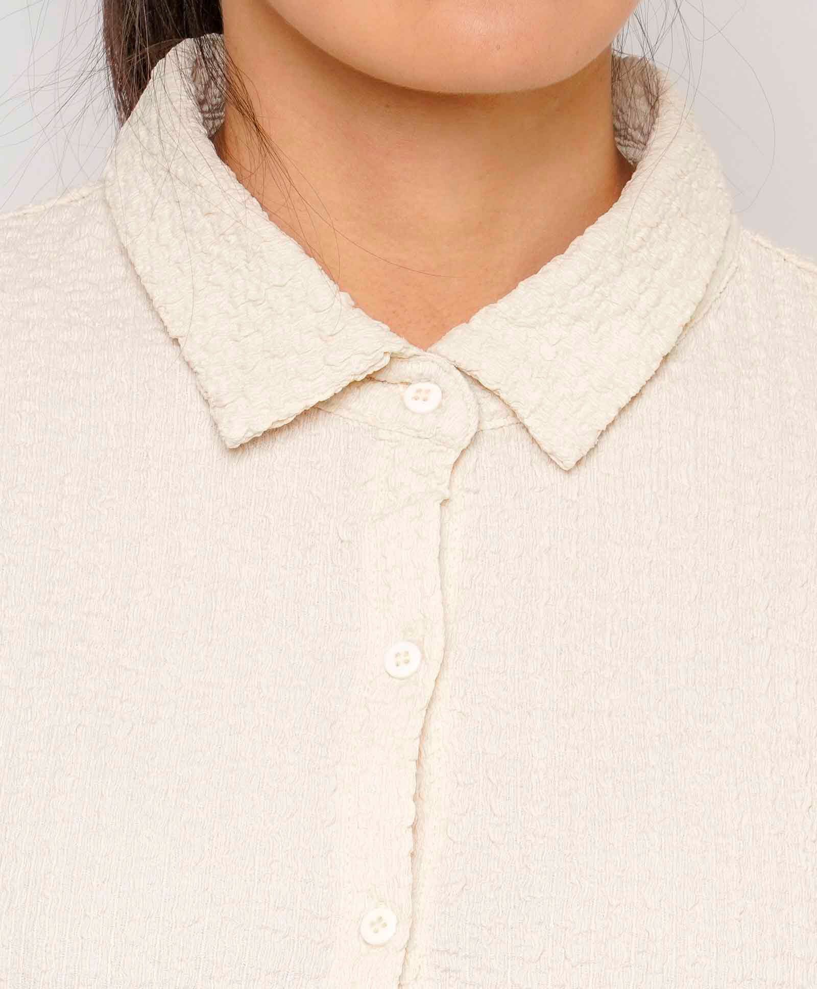 Blusa mujer jacquard botones