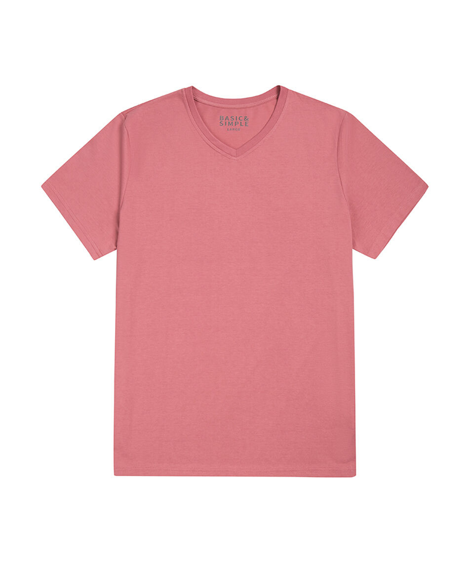 Polera hombre cuello en v lisa