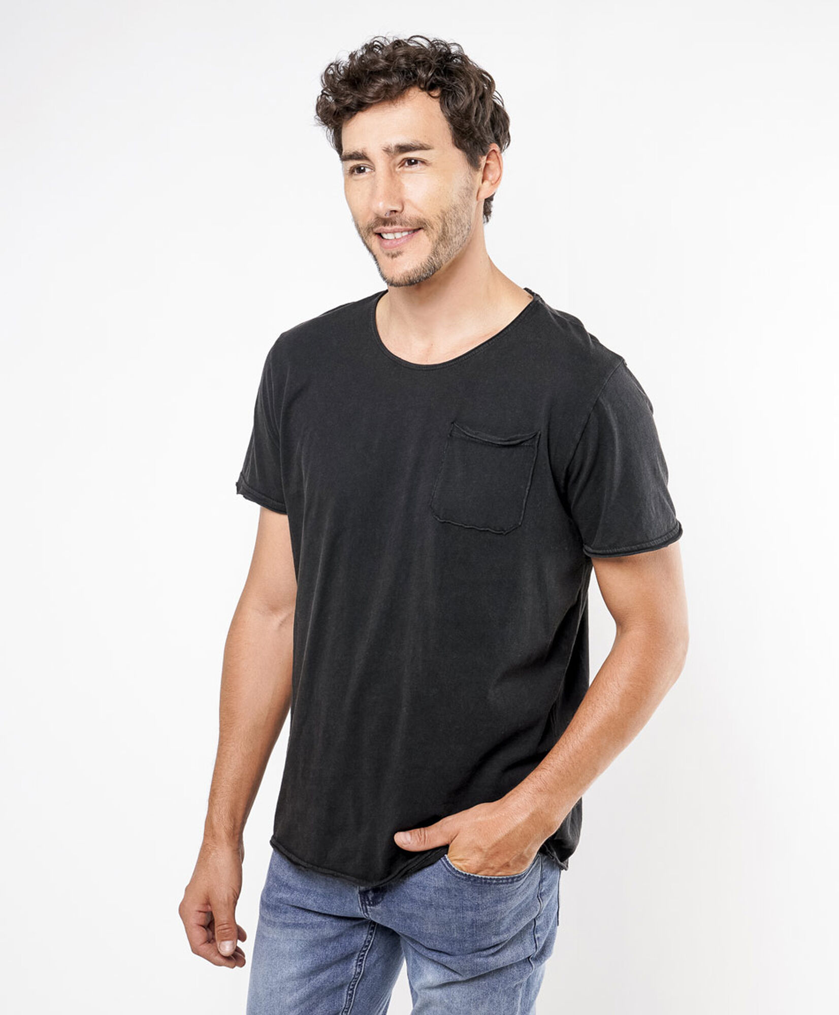 Polera hombre lisa bolsillo Polera hombre lisa bolsillo
