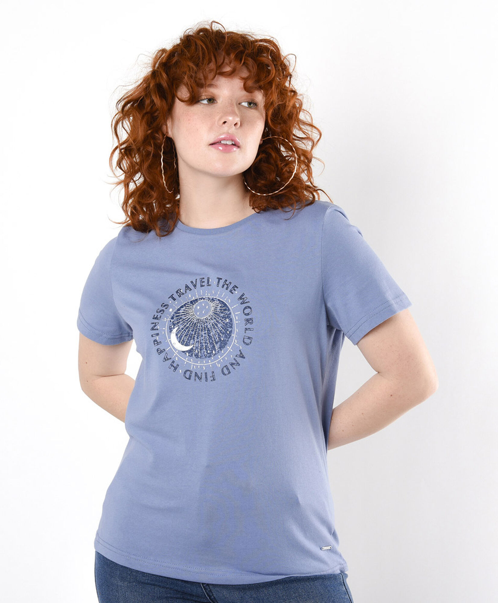 Polera mujer luna bordado brillante Polera mujer luna bordado brillante