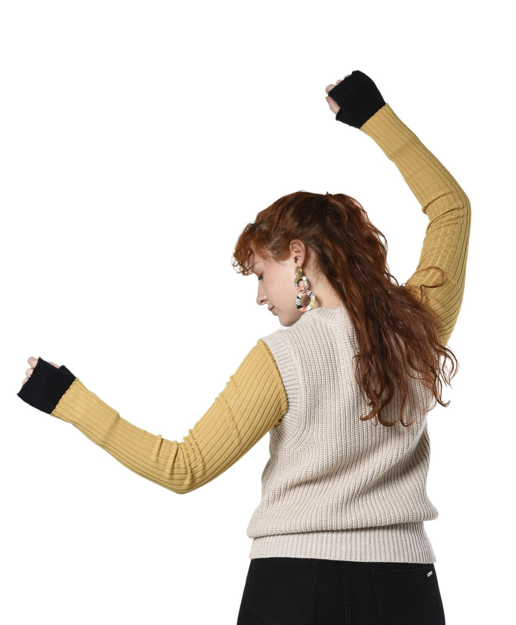 Sweater sin mangas cuello redondo Sweater sin mangas cuello redondo