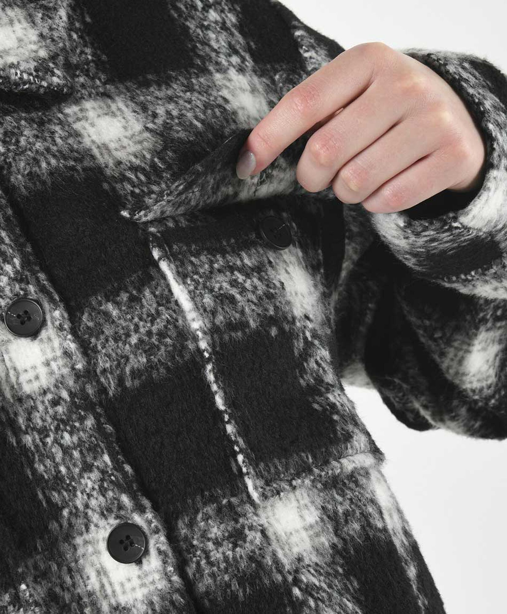 Chaqueta mujer escocesa bolsillos Chaqueta mujer escocesa bolsillos
