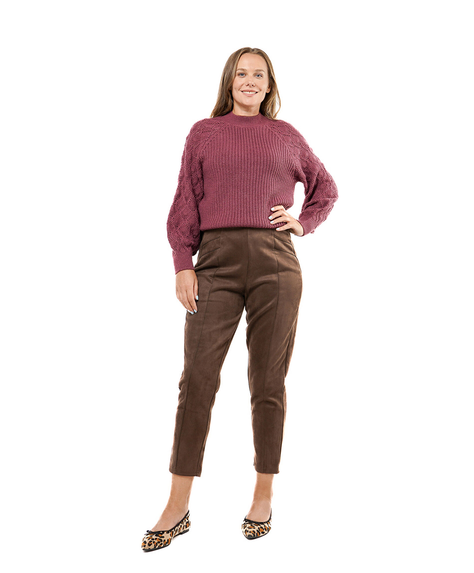 Leggins mujer suede café Leggins mujer suede café