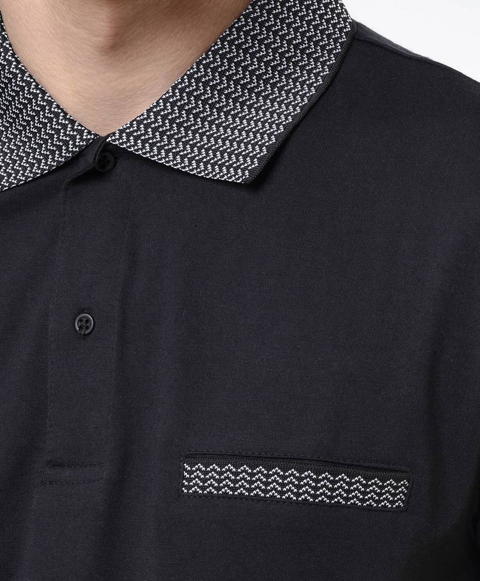 Polera hombre bolsillo falso cuello piqué Polera hombre bolsillo falso cuello piqué