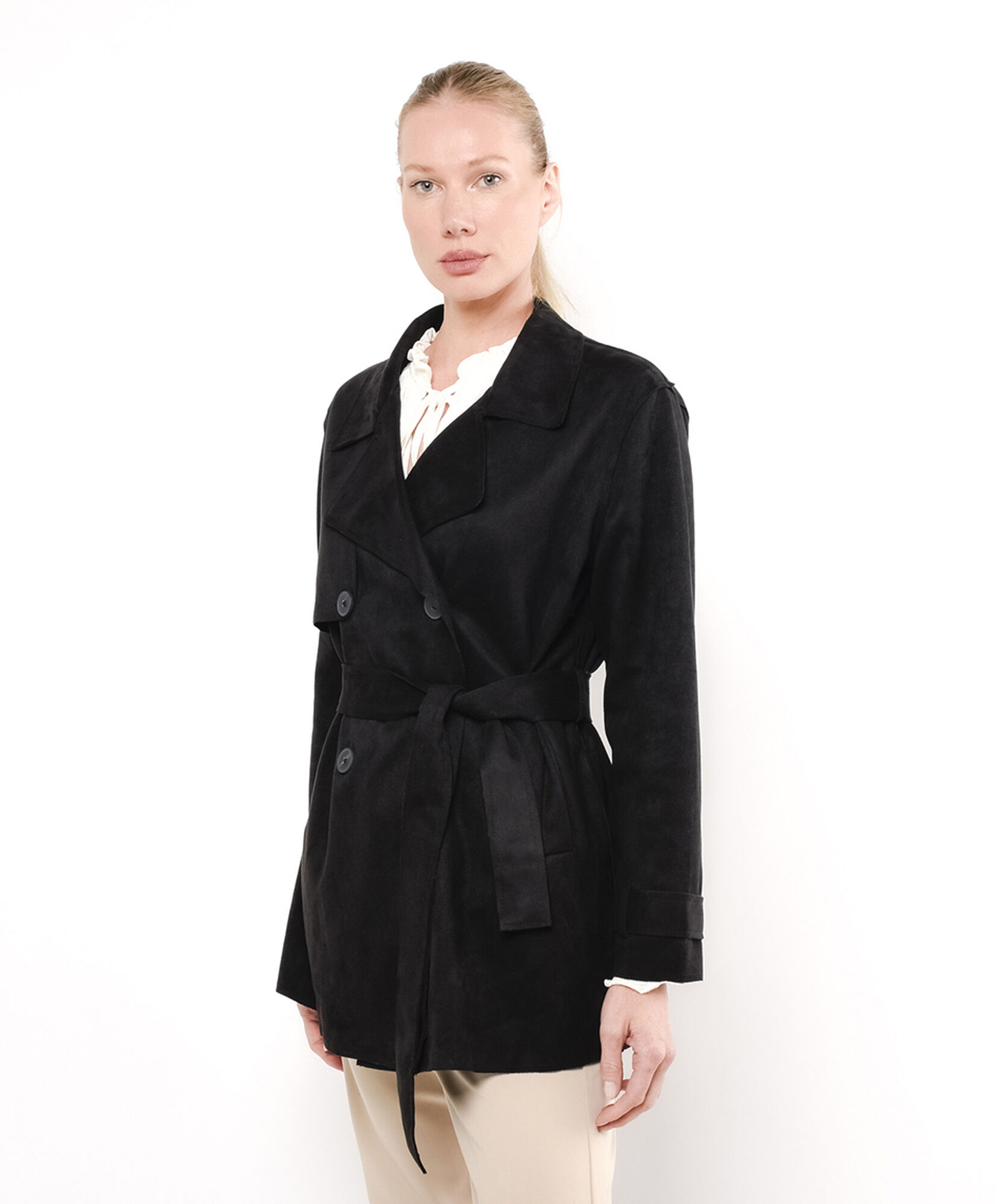 Abrigo mujer botones cinturón Abrigo mujer botones cinturón