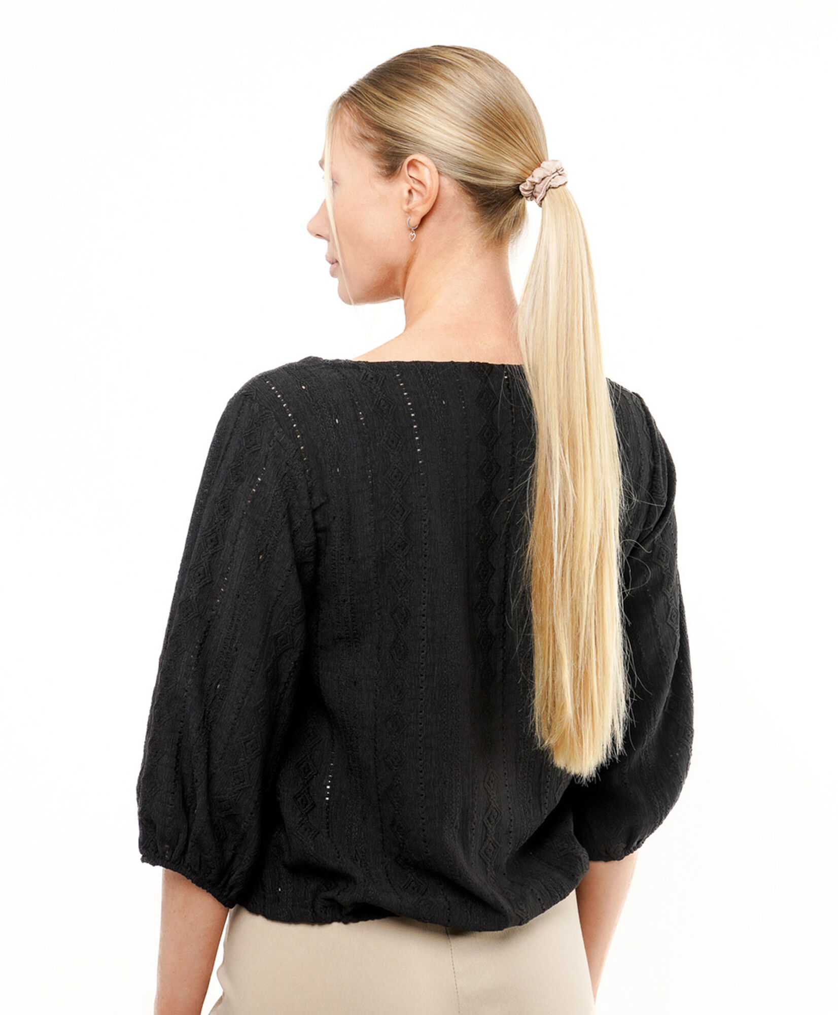 Polera mujer botones texturada Polera mujer botones texturada