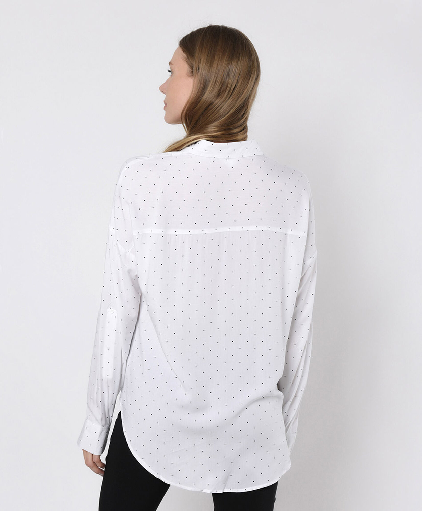 Blusa mujer puntos y bolsillo Blusa mujer puntos y bolsillo