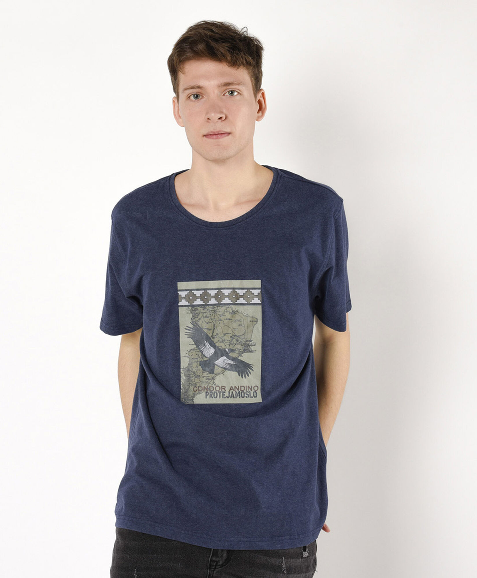 Polera hombre estampado condor Polera hombre estampado condor