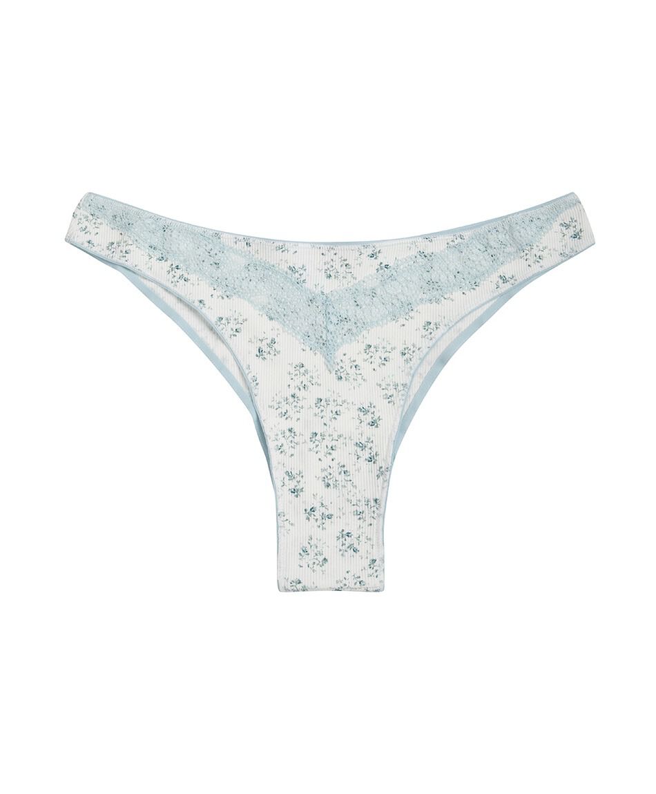 Tanga mujer algod&oacute;n mini florcitas