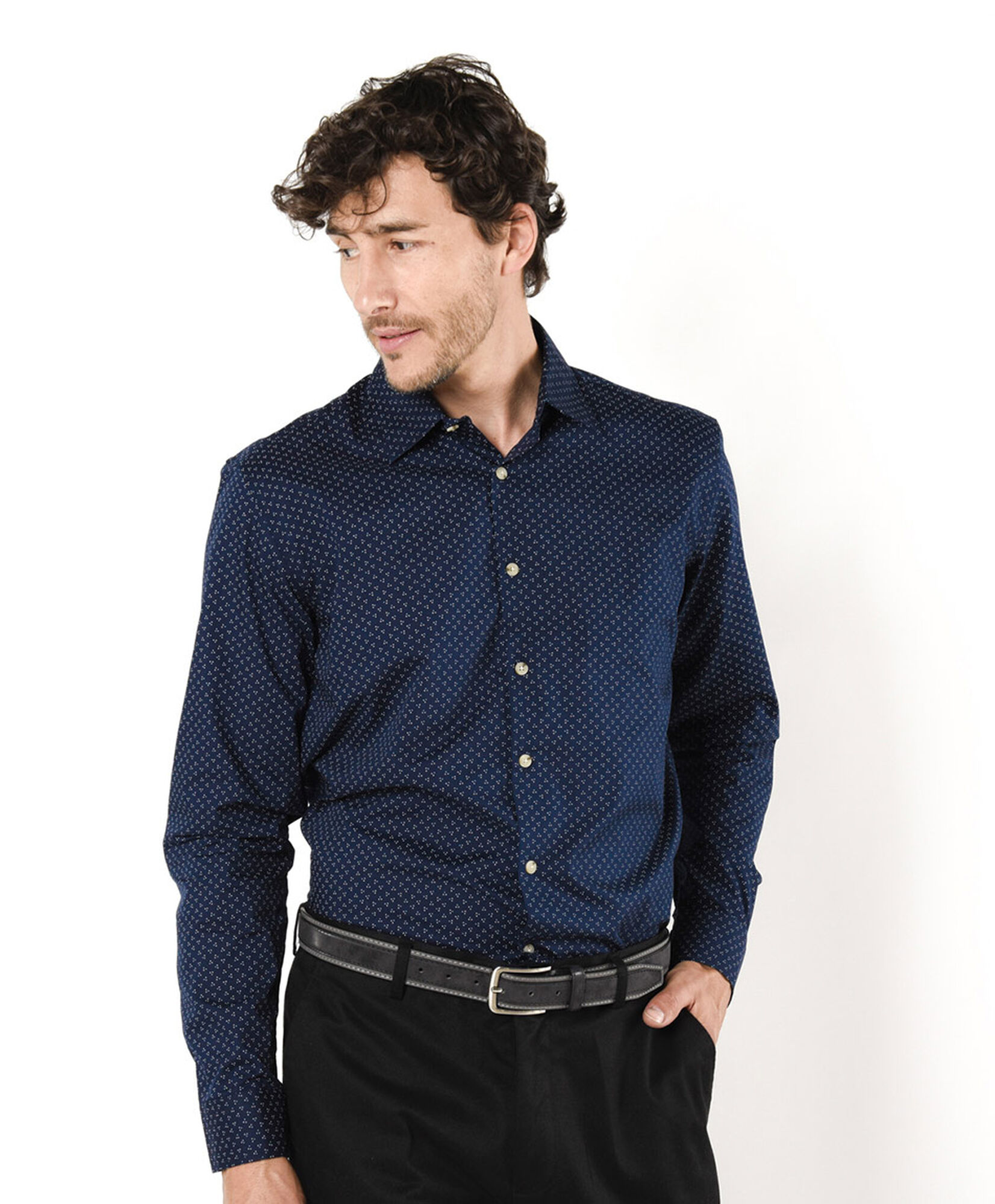 Camisa hombre puntos azul Camisa hombre puntos azul
