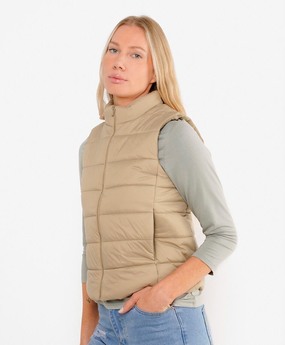 Parka mujer costuras sin mangas