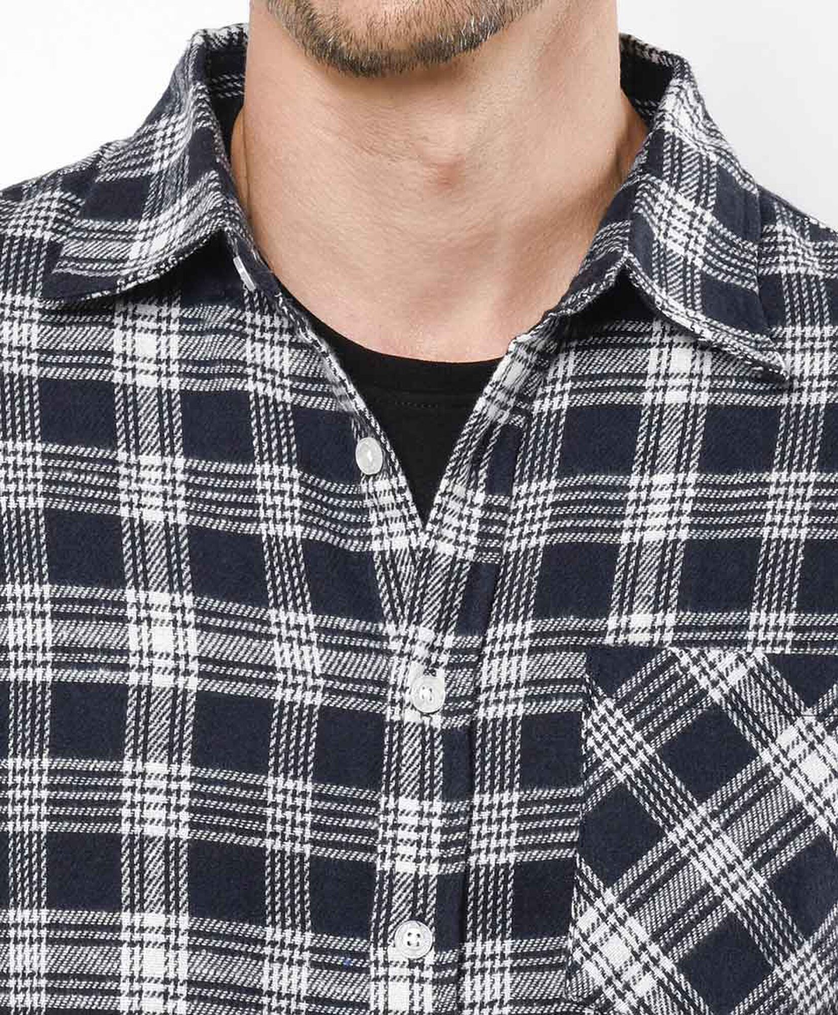 Camisa hombre franela azul y blanco Camisa hombre franela azul y blanco