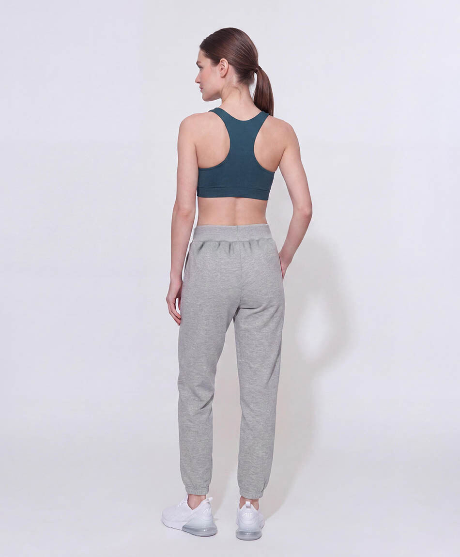 Pantal&oacute;n deportivo mujer melange gris
