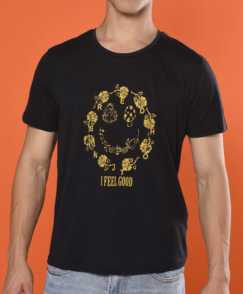 Polera manga corta cuello redondo