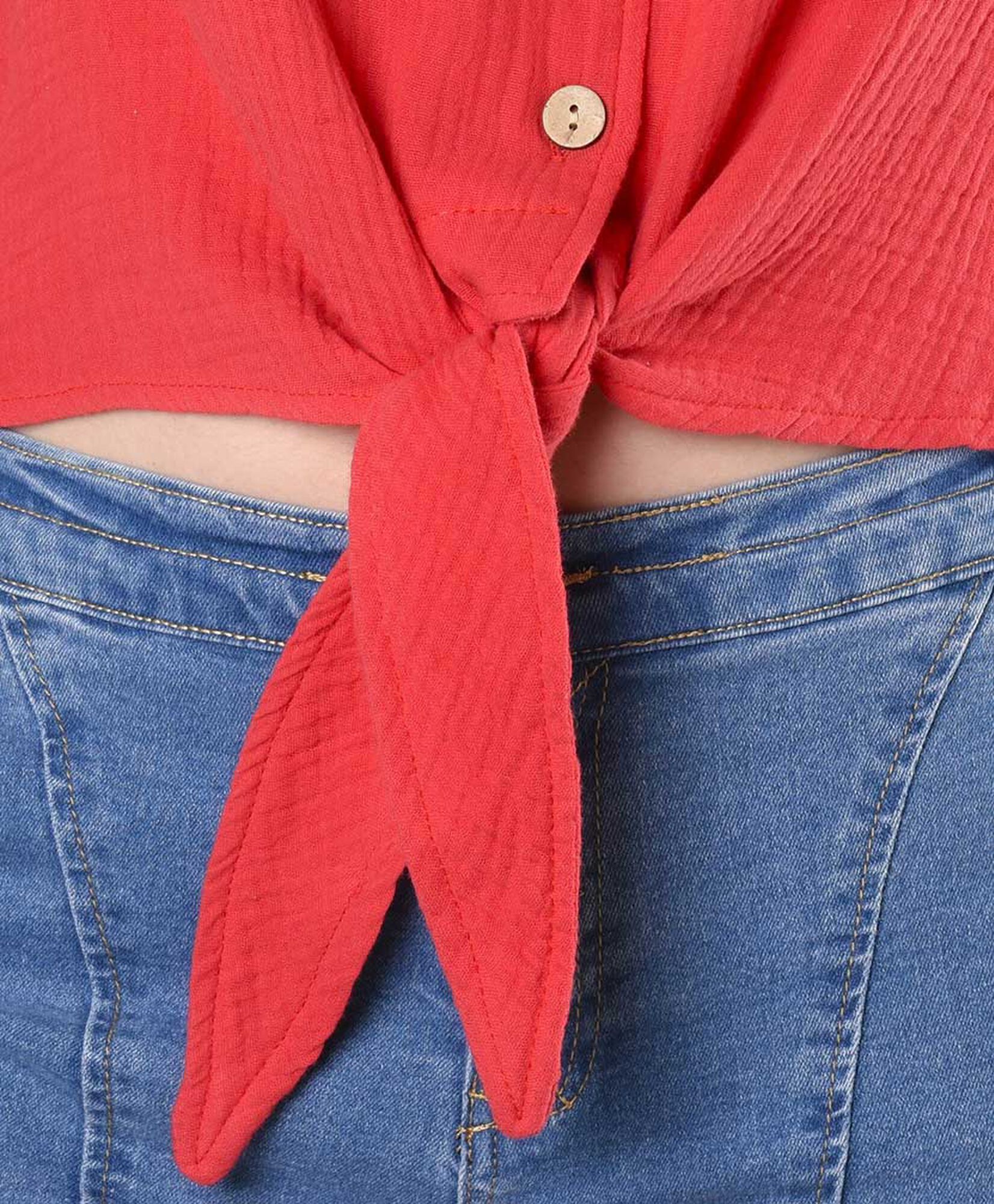 Blusa mujer roja lazo Blusa mujer roja lazo