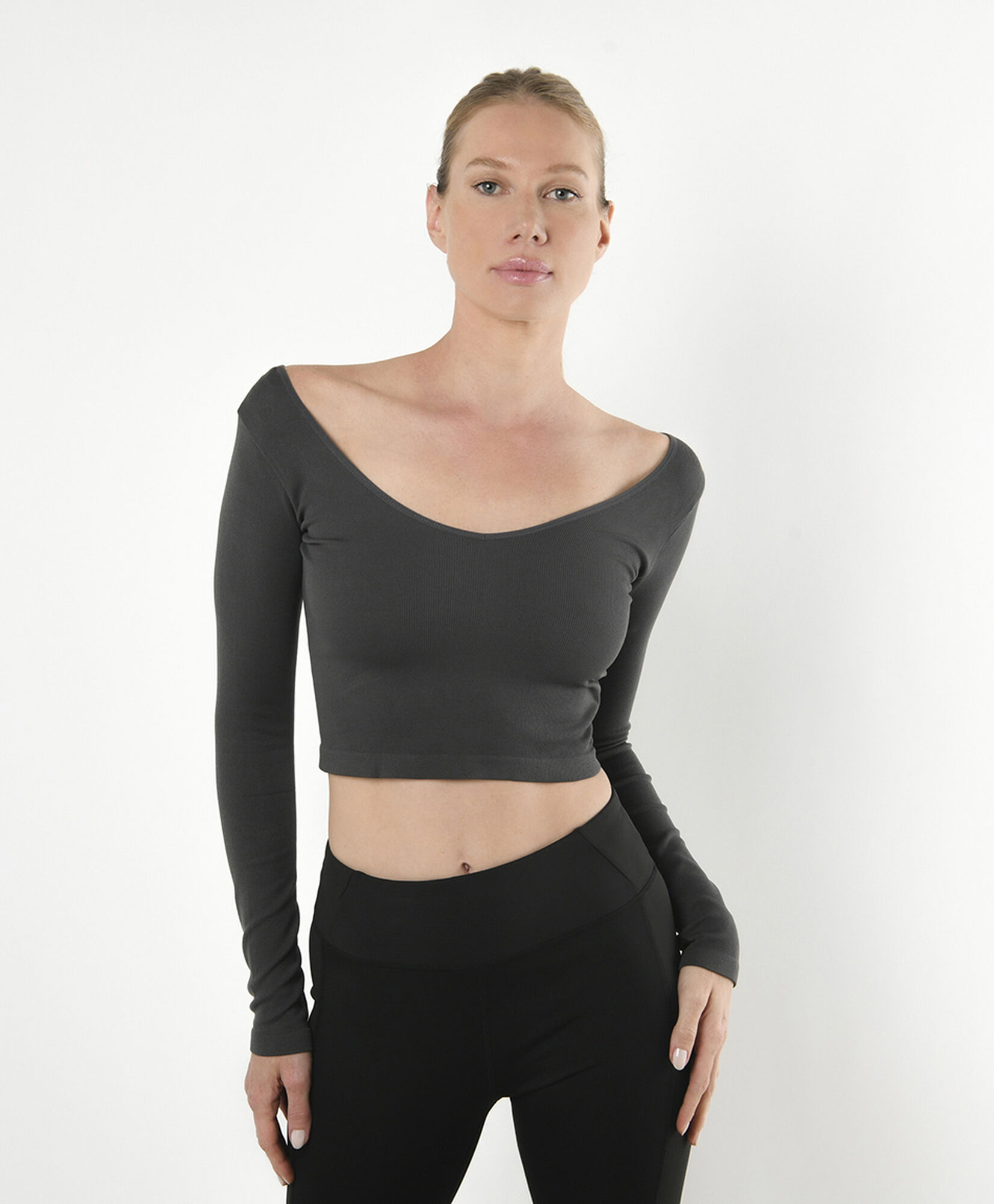 Polera deportiva mujer seamless manga larga Polera deportiva mujer seamless manga larga
