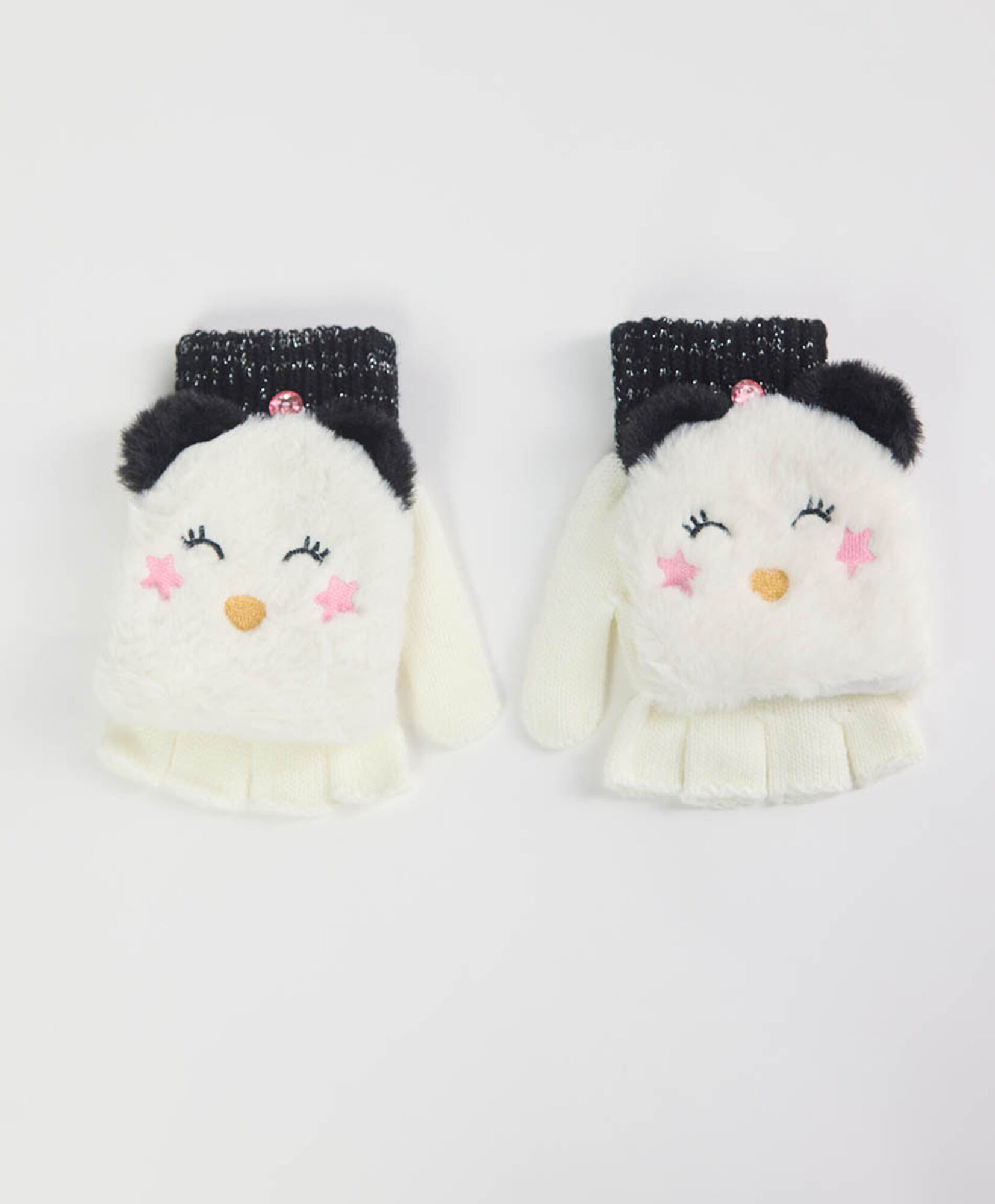 Guantes niña cara pingüino Guantes niña cara pingüino