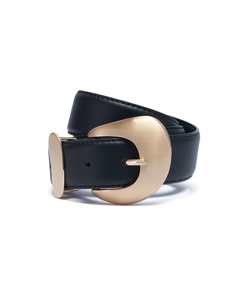 Cintur&oacute;n mujer hebilla dorada