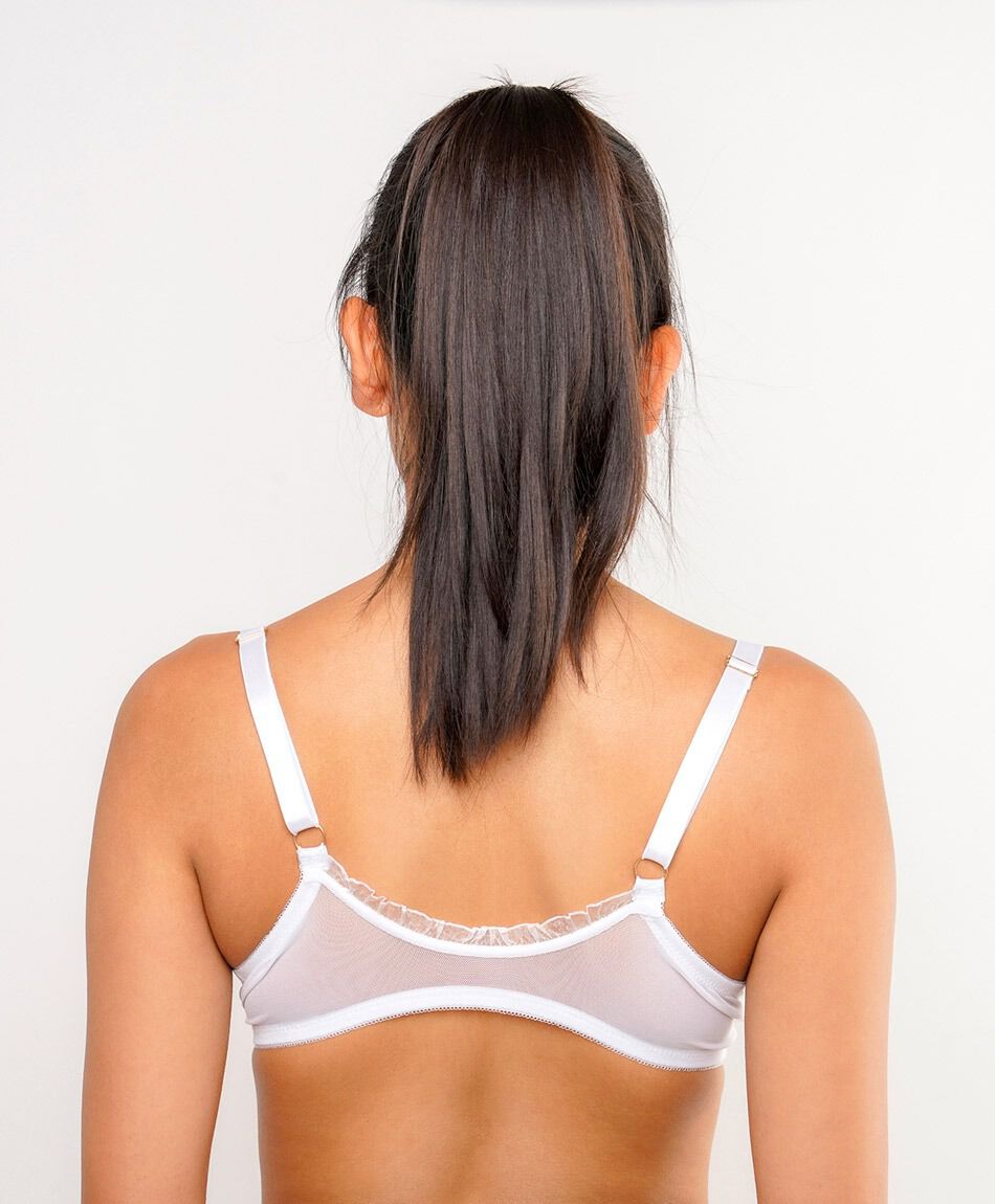 Sost&eacute;n mujer transparente blanco